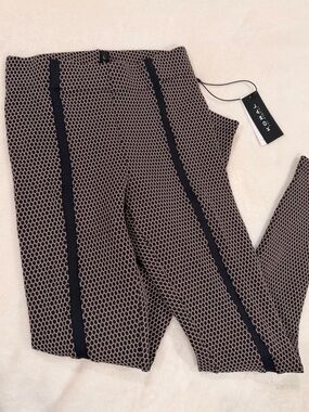 Koral Black & Tan Textured Skinny Ponte Pants